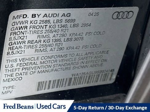 Used 2025 Audi SQ5 Premium Plus w/ Premium Plus Package AWD/4WD image 34