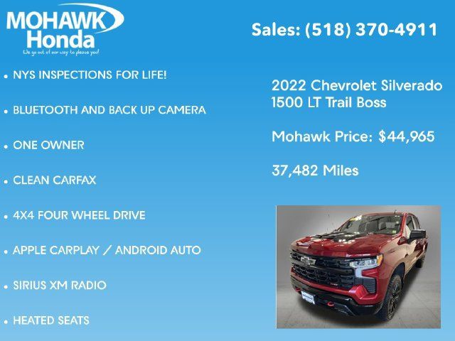 Used 2022 Chevrolet Silverado 1500 LT Trail Boss w/ Convenience Package II AWD/4WD image 7