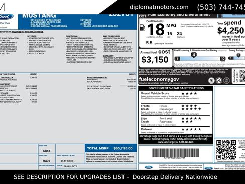Used 2013 Ford Mustang Shelby GT500 image 2