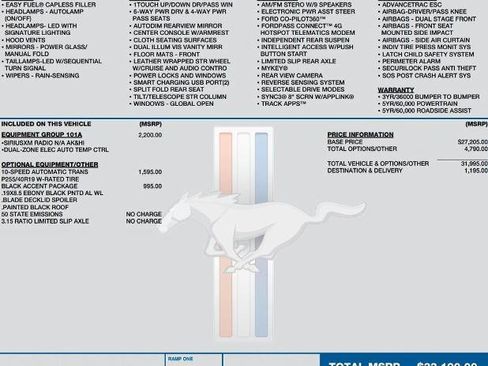 Certified 2021 Ford Mustang Coupe w/ Equipment Group 101A image 2