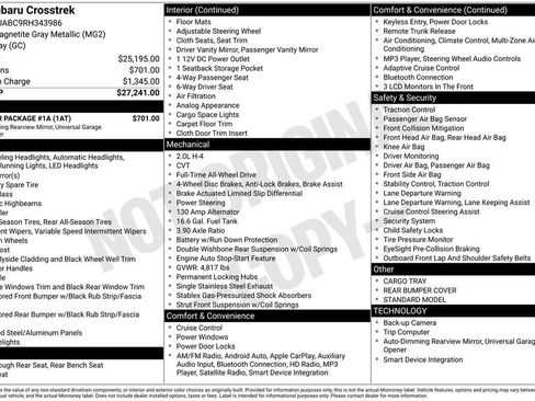 Certified 2024 Subaru Crosstrek 2.0i w/ Popular Package #1A image 23