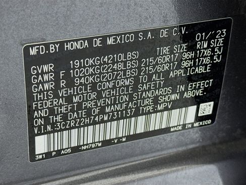 Certified 2023 Honda HR-V EX-L image 31