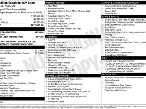 Certified 2025 Cadillac Escalade ESV Sport w/ LPO, ONYX Package image 48