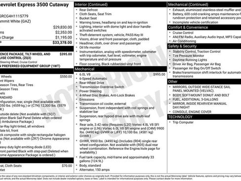 Used 2017 Chevrolet Express 3500 Work Van image 5