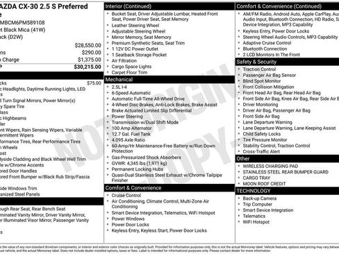 Certified 2023 MAZDA CX-30 AWD 2.5 S w/ Preferred Package image 22