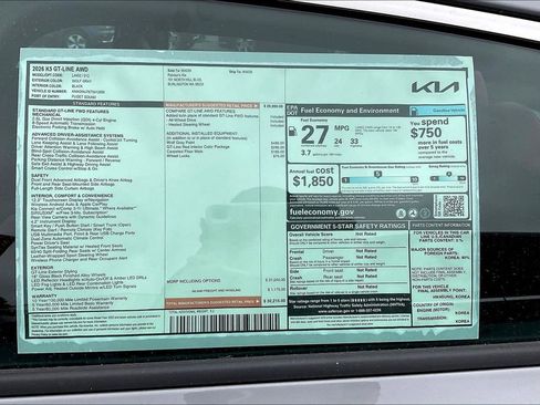 New 2026 Kia K5 GT-Line w/ GT-Line Red Interior Package image 16