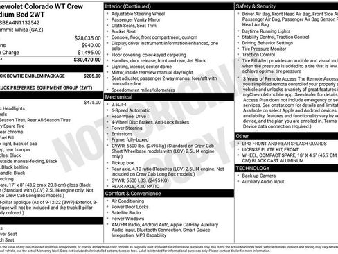 Used 2022 Chevrolet Colorado W/T RWD image 12