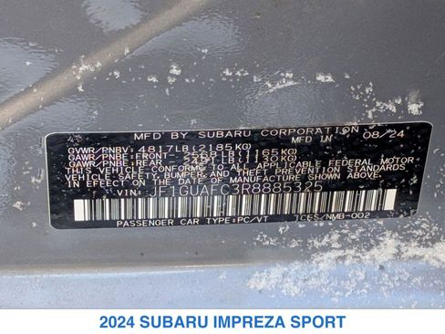 Used 2024 Subaru Impreza 2.0i Sport AWD/4WD image 28