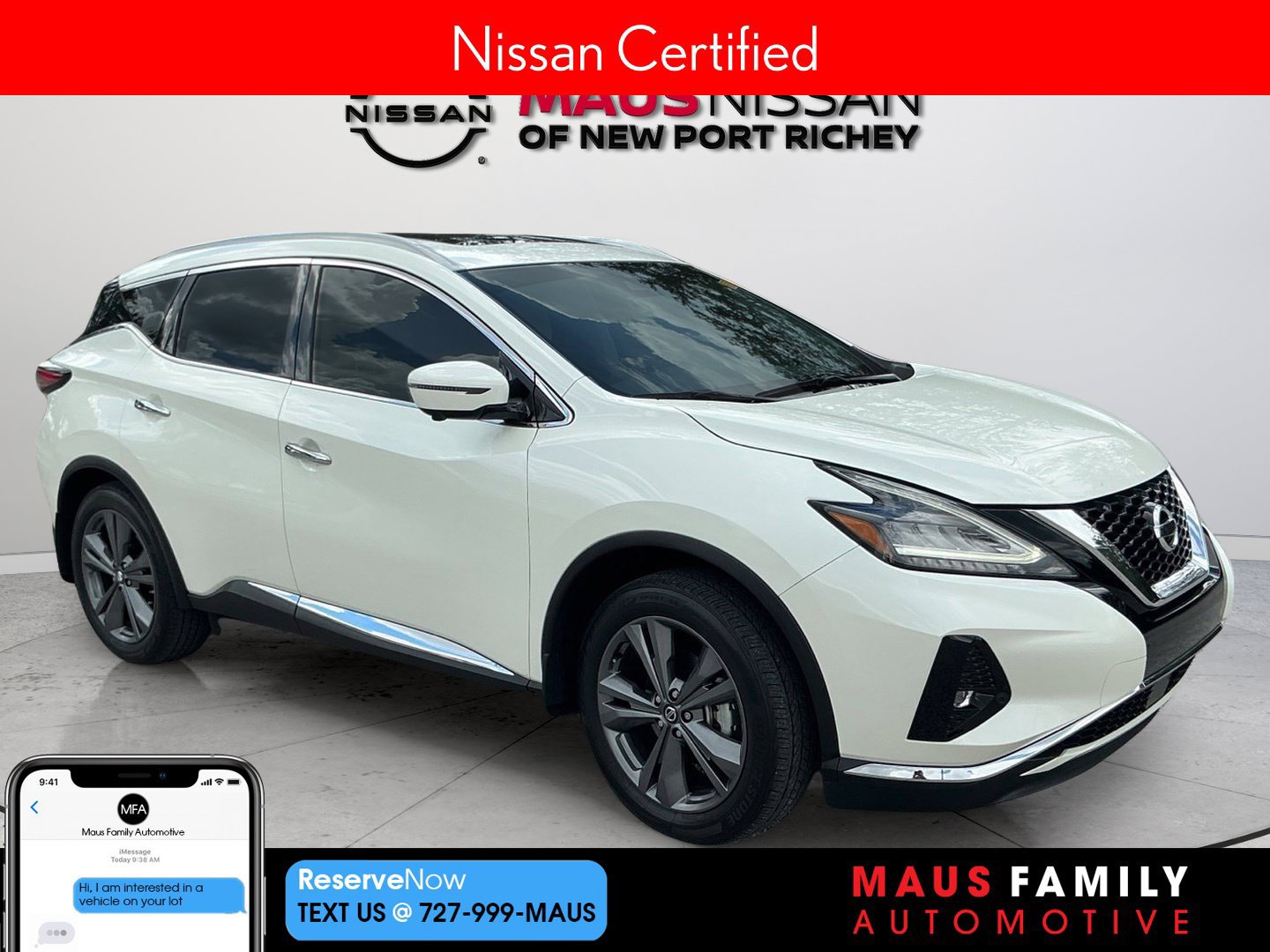 Certified 2021 Nissan Murano Platinum w/ Cargo Package FWD image 1