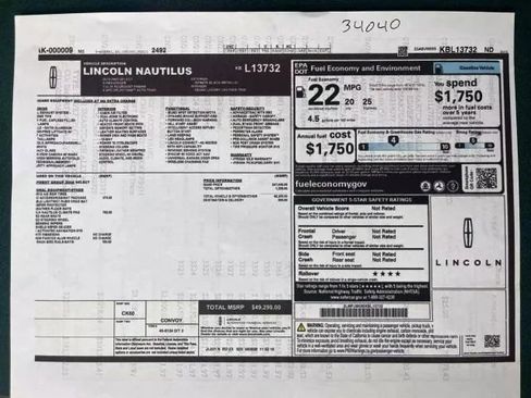 Used 2019 Lincoln Nautilus Select image 33