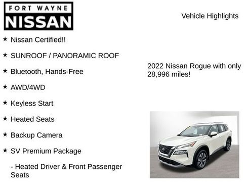 Certified 2022 Nissan Rogue SV w/ SV Premium Package image 8
