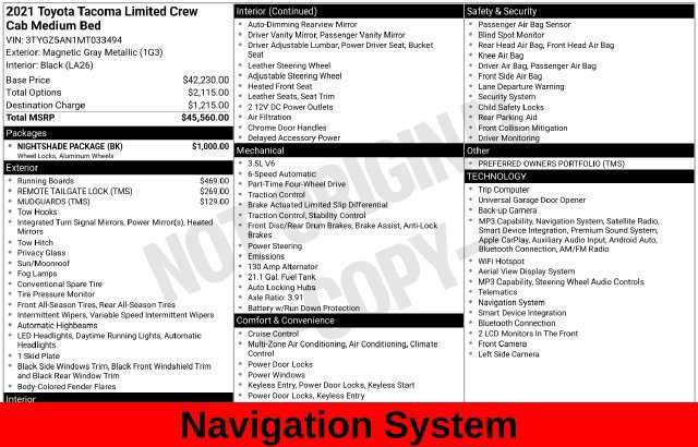 Used 2021 Toyota Tacoma Limited w/ Nightshade Package AWD/4WD image 14