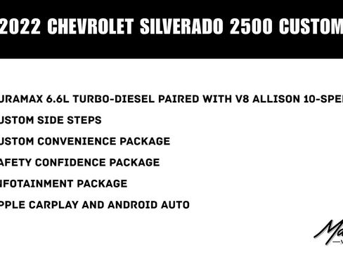 Used 2022 Chevrolet Silverado 2500 Custom w/ Custom Value Package AWD/4WD image 2