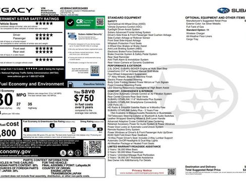 Used 2024 Subaru Legacy Premium AWD/4WD image 4