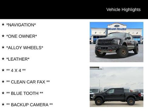 Certified 2024 Ford F150 Raptor w/ Equipment Group 803A Raptor R image 4