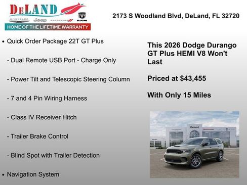 New 2026 Dodge Durango GT image 25