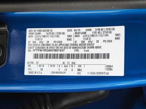 Used 2019 Ford F150 Raptor w/ Equipment Group 802A Luxury AWD/4WD image 37