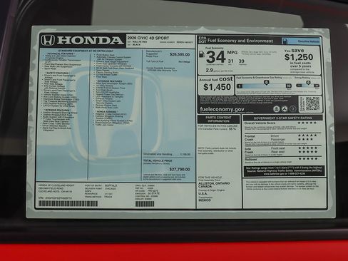 New 2026 Honda Civic Sport image 23