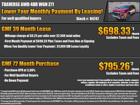 New 2026 Chevrolet Traverse Z71 w/ Driver Confidence Package AWD/4WD image 2