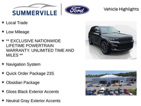 Used 2025 Jeep Grand Cherokee Summit w/ Obsidian Package AWD/4WD image 2