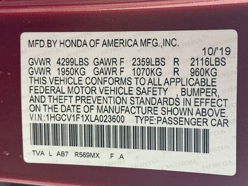 Used 2020 Honda Accord LX image 12