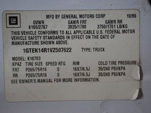 Used 1997 GMC Sierra 1500 4x4 Regular Cab w/ Marketing Option Pkg 3 image 19