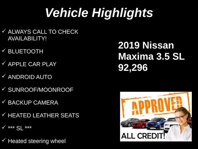 Used 2019 Nissan Maxima 3.5 SL w/ Floor Mat Group FWD image 9