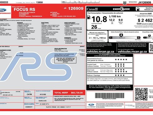 Used 2018 Ford Focus RS AWD/4WD image 26