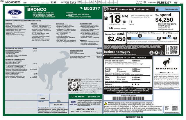 Used 2023 Ford Bronco Outer Banks w/ Sasquatch Package AWD/4WD image 5