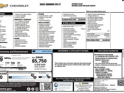 Used 2025 Chevrolet Equinox EV LT w/ Convenience Package FWD image 2