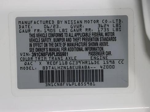 Used 2023 Nissan Versa SR w/ Trunk Package FWD image 18