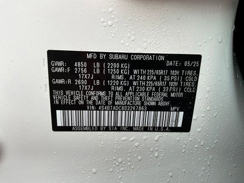 Certified 2025 Subaru Outback Premium image 35