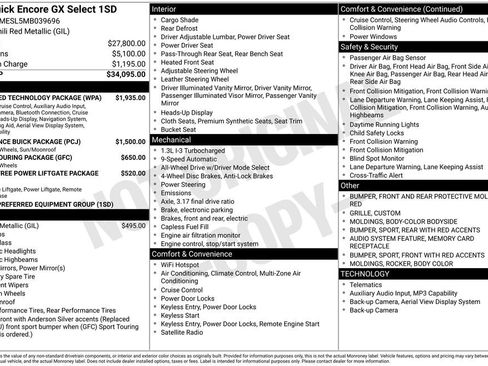 Used 2021 Buick Encore GX Select w/ Advanced Technology Package AWD/4WD image 46