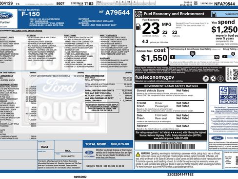 Used 2022 Ford F150 Lariat w/ Max Trailer Tow Package AWD/4WD image 3