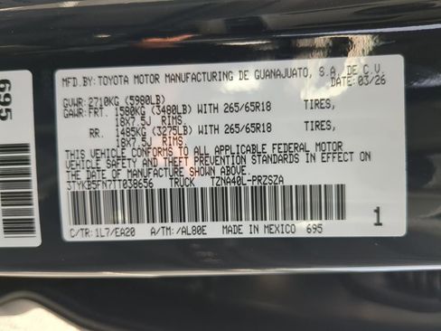 New 2026 Toyota Tacoma TRD Sport RWD image 23