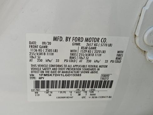 Used 2020 Ford Explorer XLT w/ Equipment Group 202A RWD image 22