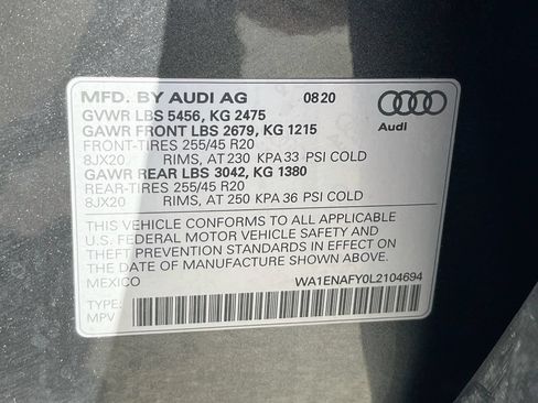 Used 2020 Audi Q5 2.0T Titanium Premium Plus w/ Premium Plus Package AWD/4WD image 34