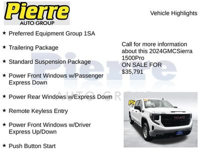 Used 2024 GMC Sierra 1500 Pro w/ Trailering Package