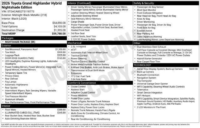 New 2026 Toyota Grand Highlander AWD Hybrid image 32