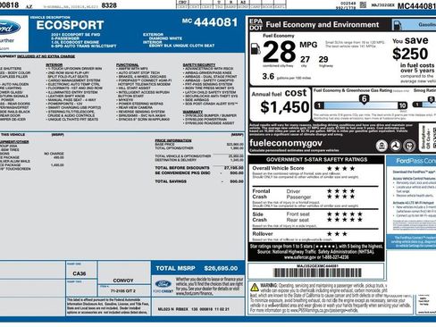 Used 2021 Ford EcoSport SE w/ SE Convenience Package FWD image 3