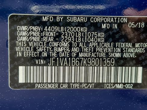 Used 2019 Subaru WRX Premium w/ Performance Package AWD/4WD image 38