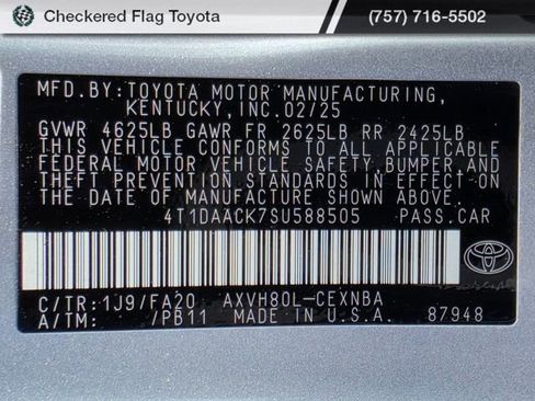 Certified 2025 Toyota Camry LE image 21