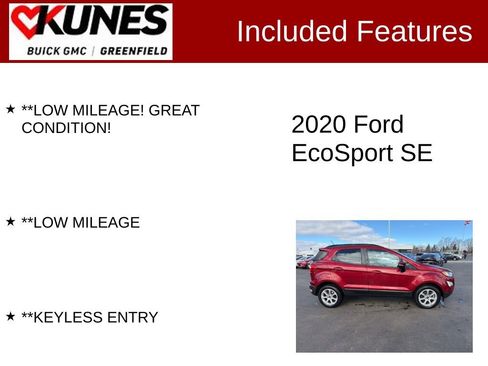 Used 2020 Ford EcoSport SE image 3