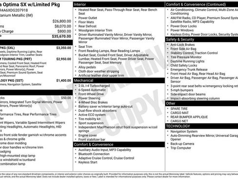 Used 2013 Kia Optima SX w/ Limited Pkg FWD image 6