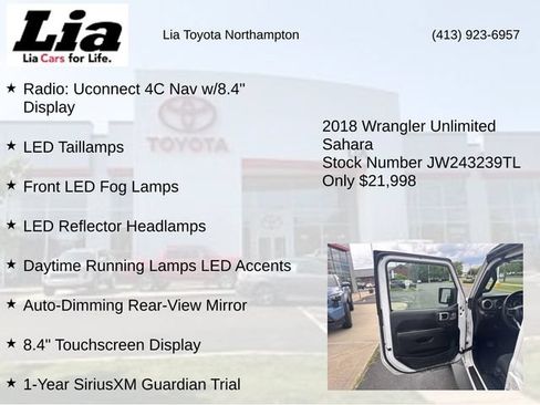 Used 2018 Jeep Wrangler Unlimited Sahara AWD/4WD image 28
