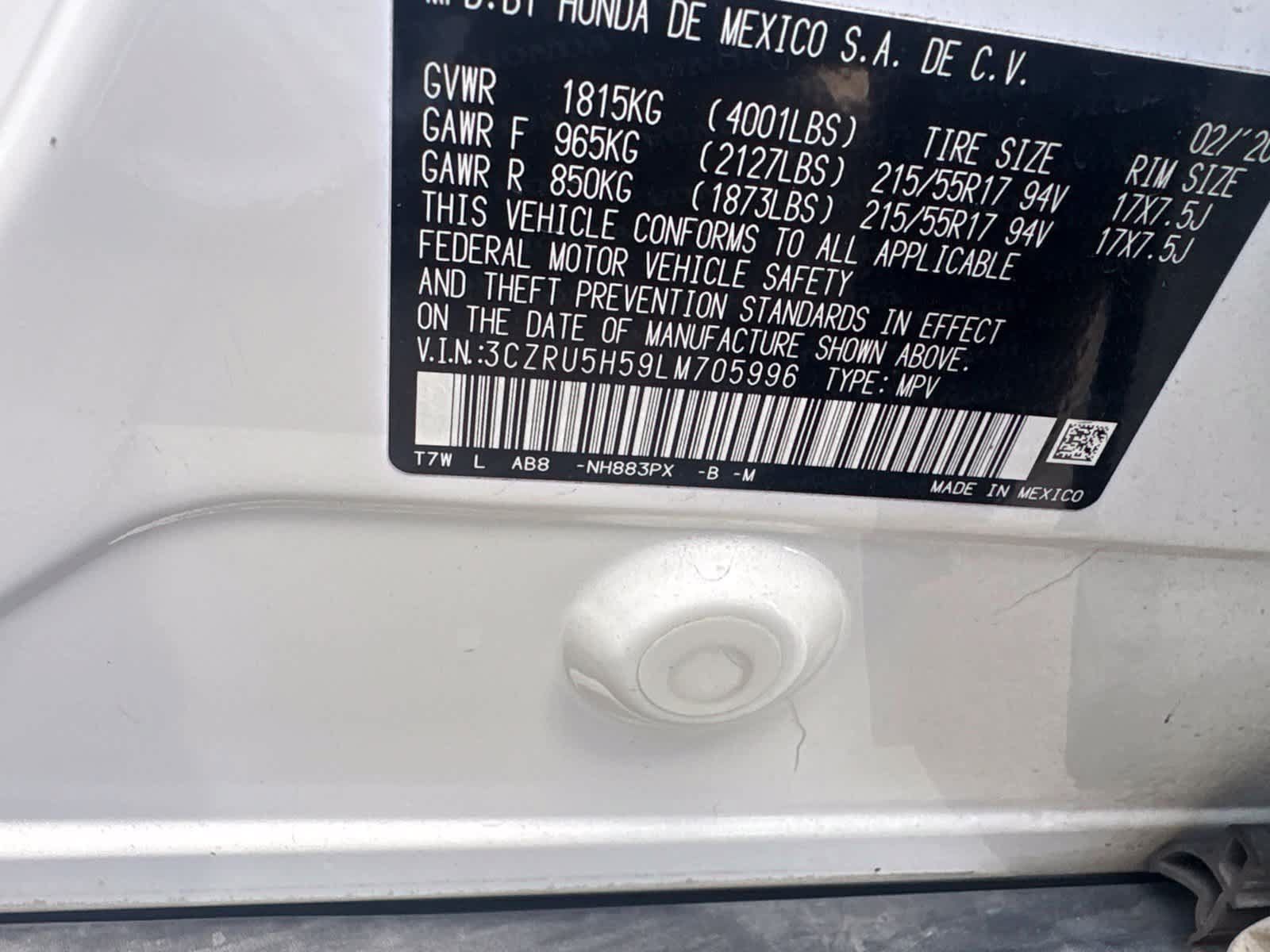 Used 2020 Honda HR-V EX image 6