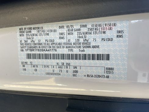 New 2025 Ford Transit 250 Low Roof w/ Load Area Protection Package image 39