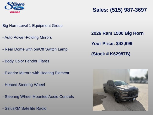 Used 2026 RAM 1500 Big Horn w/ Night Edition AWD/4WD image 22