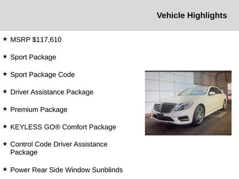 Used 2016 Mercedes-Benz S 550 4MATIC Sedan image 2