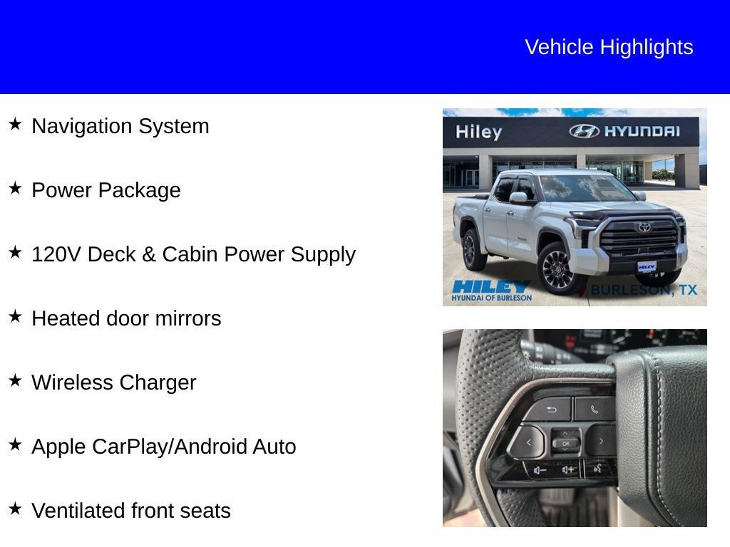 Used 2024 Toyota Tundra Limited w/ Power Package AWD/4WD image 9